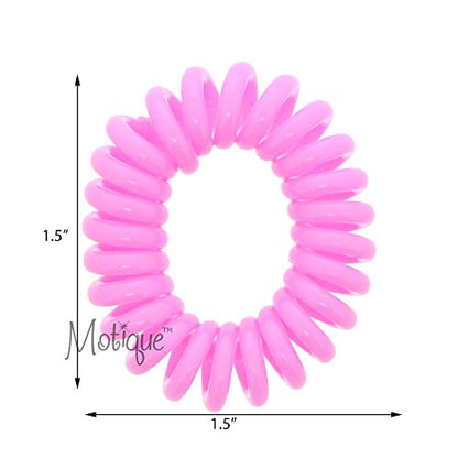 Small Coil Hair Ties For Girls - Set of 6 Light Purple - color: Light Purple