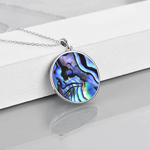 925 Sterling Silver Moon Black Cat Necklace for Women Cat Jewelry - style: C-Black Cat Abalone Necklace