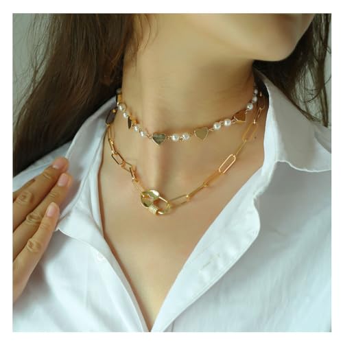 KOSMOS-LI 60 PCS Gold Plated Jewelry Sets with Costume Necklaces, Bracelets, Earrings, Knuckle Rings for Women - color: goldJJ220K