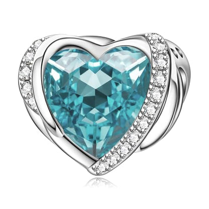 LaMenars 925 Sterling Silver Charms for Pandora Bracelets & Necklaces | Bead Charms Birthday Holiday Jewelry Gifts For Women - color: December Birthstone