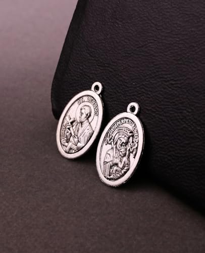 Saint Therese of Lisieux/Saint Mother Teresa of Calcutta/Divine Mercy Jesus/Mater Dolorosa Patron Saint Medal Charm Pendant for DIY Rosary Necklace Bracelet Jewelry Making Part - color: 30pcs-Our Lady of Perpetual Help