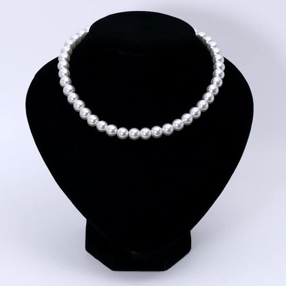 COLORFUL BLING Imitation Pearl Strands Choker Necklace Bracelet With Meaningful Card for Wedding Anniversary Birthday Party Gifts Bridal Jewelry Set - color: 5pcs necklace