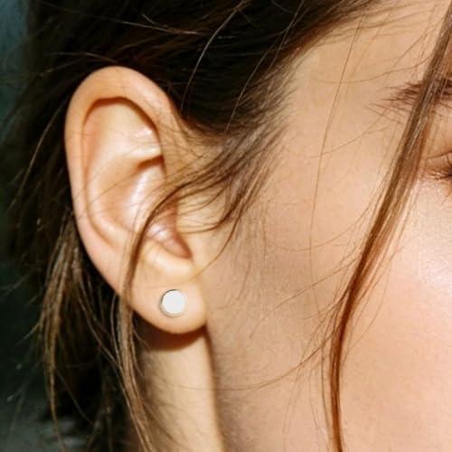 12 Pairs 18K Gold Plated Surgical Stainless Steel Stud Earring Cubic Zirconia CZ Multicolor Birthstone Stud Earrings Set - style: gold enamel 4mm