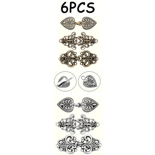 YiZYiF Vintage Sweater Shawl Clips Retro Cardigan Collar Dress Shirt Brooch Clips for Women Wearing