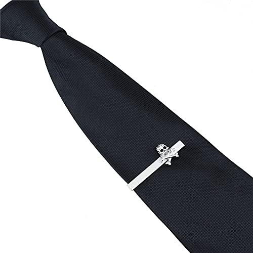 HAWSON 2 inch/ 2.2 inch Tie Clip for Men, Novelty Tie Bar Clip for Men and Boys, Interesting Tie Clip for Party - color: Skull