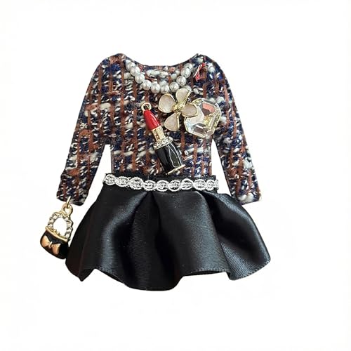 Fabric Dress Brooch Lapel Pin Lipstick Enamel Flower Cultured Pearl Crystal Pins Clip Suit Bags Backpack Scarf Clothes Accessories Brooches Fashion Jewelry for Women Mother - color: Brown
