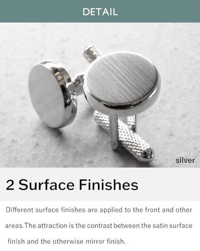[TAVARAT] Cufflinks for Men cuff links mens classic round shape Black Silver Light Gold Tps-177 - style: light gold (Tps-177)