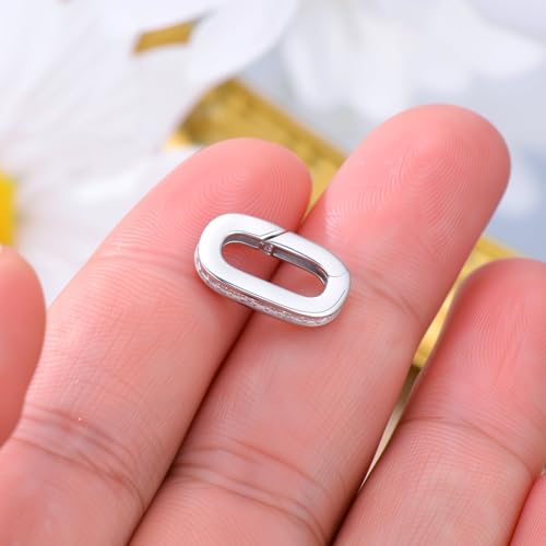 925 Sterling Silver Double Opening Lobster Clasp, Necklace Bracelet Anklet Jewelry Extender Clasp for DIY Jewelry Making (Style 8) - style: style 8