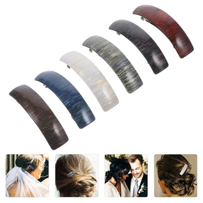 6 Pcs Acrylic Hair Clips Set for Women and Small Decorative Spring Hair Clips Snap for Half-up Ponytail Styling