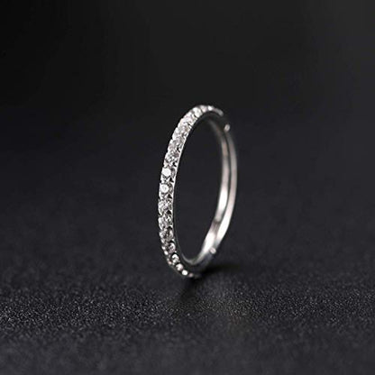GAGABODY Surgical Steel Hypoallergenic Nose Ring Earring CZ Hoop for Unisex | Hinged Seamless Clasp,Used in Nostril,Septum,Lip,Eyebrow,Nipple and All Ear Piercings.22G to 12G,Inner Diameter 5mm to 14mm - color: Style1:Silver+Clear CZ, size: 18G-6mm