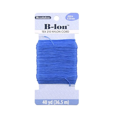 Beadalon B-LON Cord, TEX 210, 0.50 mm, Blue Lagoon, 40 yd - size: 40 yd, style: Blue Lagoon