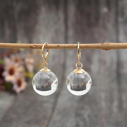 Clear Acrylic Hoop Earrings Resin Statement Earrings for Women Fun Trendy Jewelry Gift