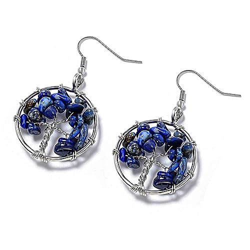 Tree of Life Sets Necklace Earrings Necklace Set Lapis Lazuli 18-20"