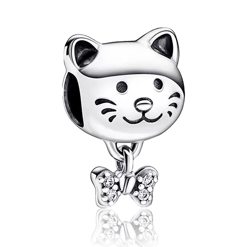 10 Pack Silver Bead Charms for Bracelets and Necklaces Pendant Dangle Beads Jewelry Gifts for Women Charm Set - color: Animals