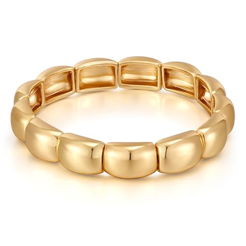 FAMARINE Gold Silver Chunky Bangle Bracelet for Women Men - style: Style E