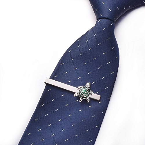 Yoursfs Novelty Marine Animals Tie Clip for Men Shark Whale Unique Cool Personalized Business Tie Bar Pin Jewelry for Valentine's Day Gifts - style: Turtle