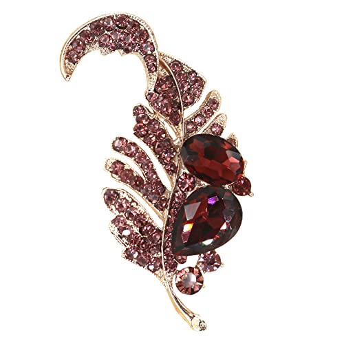 Brooch Pins for Women Girls Fashion Flower Crystal Rhinestone Pearl Jewelry - color: Color 19