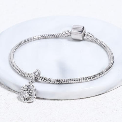 925 Sterling Silver Letter Charms for Pandora Bracelets Silver Letter A Alphabet Charm Initial Dangle Charms Beads Jewelry Gift for Women - style: Dangle Letter Charm O