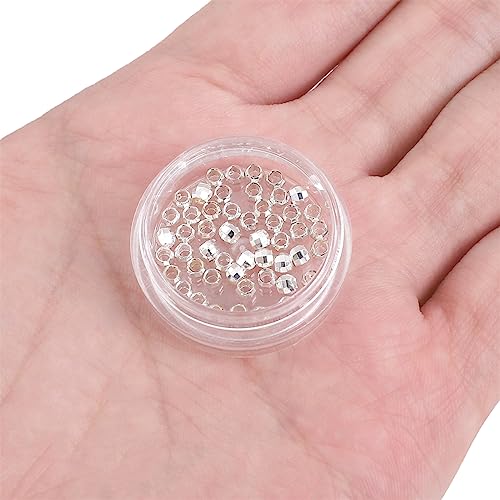 Silver Plated Laser Round Spacer Beads 3x3mm 50pcs for Jewelry Making Findings Non Tarnish - color: Silver, size: 3mm Laser
