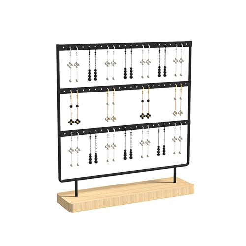Julysky Earring Holder Organizer,Earring Holder Stand for Hanging Earrings,Earring Display Stand，Earring Organizer Stand，Earring Tree (Black, 3 Layers) - color: Black, size: 3 Layers