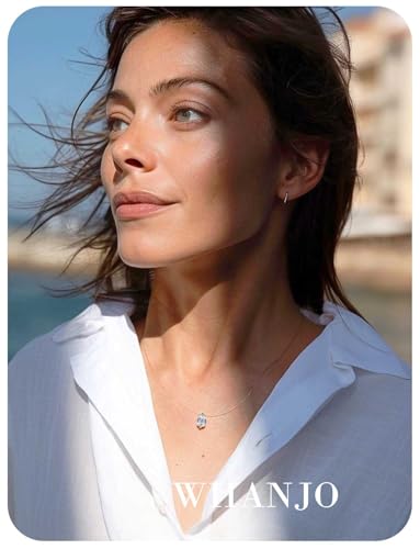 Teardrop 925 Silver CZ Floating Pendant Necklace 16 Inch Cubic Zirconia Invisible Necklace, Hypoallergenic, Jewelry Gifts for Women Anniversary Birthday - color: Emerald Square-Shaped