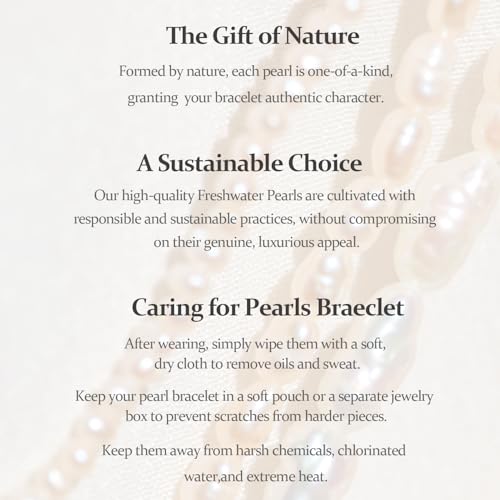 NECOCY 14K Gold Plated Pearl Bracelets for Women, Dainty Bracelets Stack Trendy Pearls Beaded Link Chain Charm Bracelets Set Layered Tiny Wedding Prom Jewelry Gift for Women Mother's Day Graduation - style: Style-14