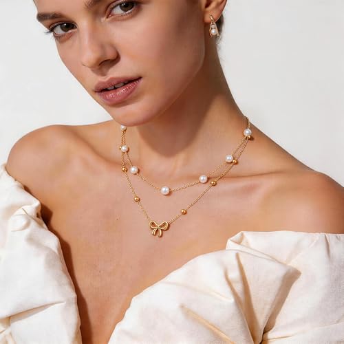 KSF Gold Lariat Necklace for Women Y Shaped Layered CZ Drop Chain | Y shaped necklace; Layered CZ detail; Long lariat style; Gift for her - color: Gold-12