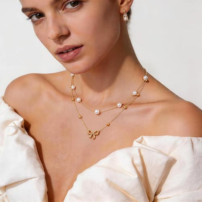 KSF Gold Lariat Necklace for Women Y Shaped Layered CZ Drop Chain | Y shaped necklace; Layered CZ detail; Long lariat style; Gift for her - color: Gold-12