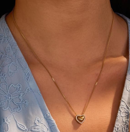 18K Gold Plated Pendant Necklaces - Dainty Minimalist, Waterproof, Non-Tarnish Fashion Jewelry for Women - style: Double Hearts Pendant