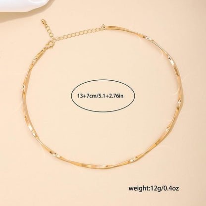 Choker Collar for Women 14K Gold Plated Silver Stainless Steel Metal Collar Choker Necklaces Statement Necklace for Women - color: B
