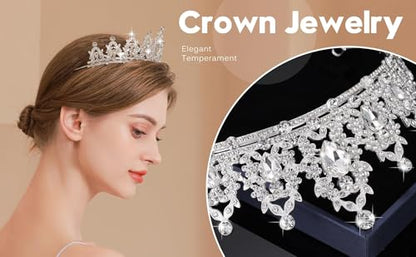 Kamirola - Queen Crown and Tiaras Princess Crown for Women Crystal Headbands for Bridal, Princess for Wedding and Party - color: Silver