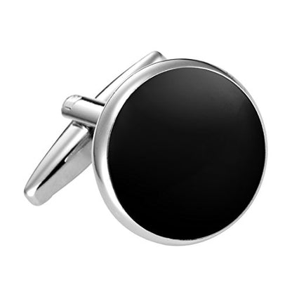 Urban Jewelry Mens Stainless Steel Nautical Knot Cufflinks Sharp Formal | Nautical Cufflinks Stainless Steel Rust Resistant Finish Polished Cufflink Finish Modern Cufflink Design Style - color: Formal Black Cufflinks