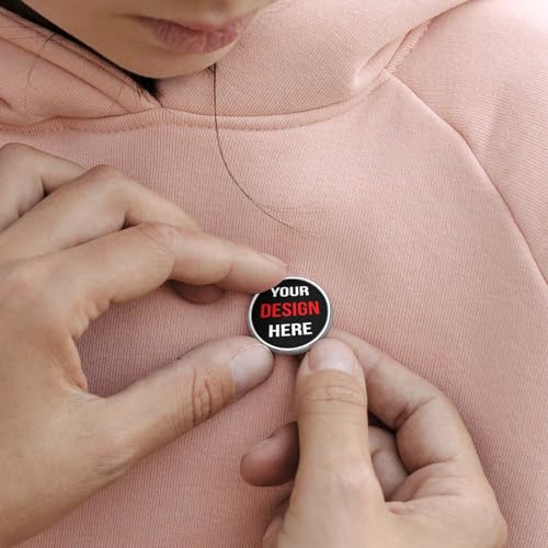 Custom Pins Custom Lapel Pins Customized Buttons Cute Pin for Backpacks Personalized Pin Add Logo Text Photo - color: Round