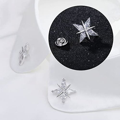 JANYUN 120 Pairs Butterfly Clutch Tie Tacks Silver Locking Pin Back | Metal Holder Clasp Lock Backings,Replacement with 8mm Length 4mm Width Blank Pins for Brooch Lapel Enamel Craft Making Badges - color: Silver, size: 4mm