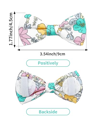PET SHOW 5 Pack Floral Small Dog Bow Ties Sliding Collar Attachments Puppy Cats Spring Bowties for Medium Dogs Daisy Rose Bowknots Party Holiday Pet Grooming Accessories - size: S/M