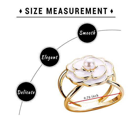 3pcs Fashion Scarf Ring Clip 3 Rings Silk Scarves Clip For Women Shawl Clip Buckle Gold Smooth Scarf Brooches Buckle - color: Scarf clip A-3PCS