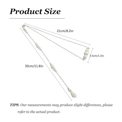 Back Necklace with Rhinestone Pearl Pendant Back Body Chain for Backless Dress Bridal Wedding Backdrop Necklace Crystal Simple Waist Body Jewelry for Women - color: B2