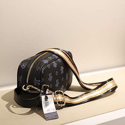 Kolti Purse Strap Replacement Crossbody Handbag Stripe Wide Adjustable - color: Gold Buckle-30