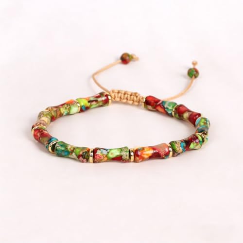 7 Chakra Bracelet Bohemian Handmade Leather Wrap Healing Protection Natural Stone Yoga Beaded Bracelets Boho Friendship Jewelry - color: Colorful