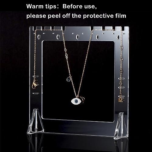 RENIAN Jewelry Photography Props Board Acrylic Frame Tabletop Stand for Studio Shooting Necklaces, Stud Earrings and Earrings Drop Dangle Display Holder