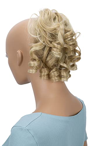 CAISHA Jumbo Hairpiece Scrunchy Updo Voluminous Curly Messy Bun Blond Mix G13L - color: blond mix #27H613 G13L