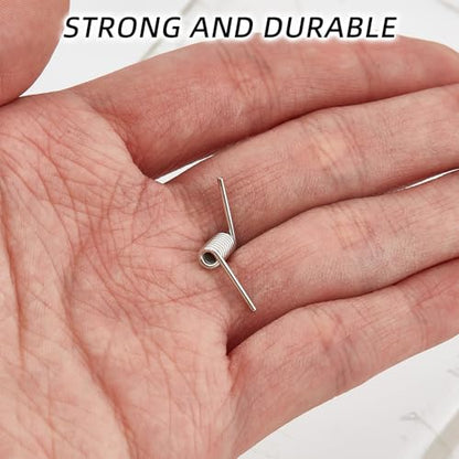 NICENEEDED 8 PCS Hair Claw Clip Spring Replacement Sliver, Clip Spring with Central Axle Rod, Hairpin Squre Rectangle Butterfly Jaw Clamp Repair Parts