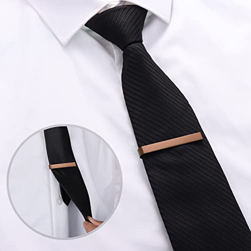 HAWSON Skinny Tie Clip Bar Set, 2 Inch Tie Clip for Men - Wedding, Meeting, Party Gift Set - color: 1 pcs Brushed Coffee