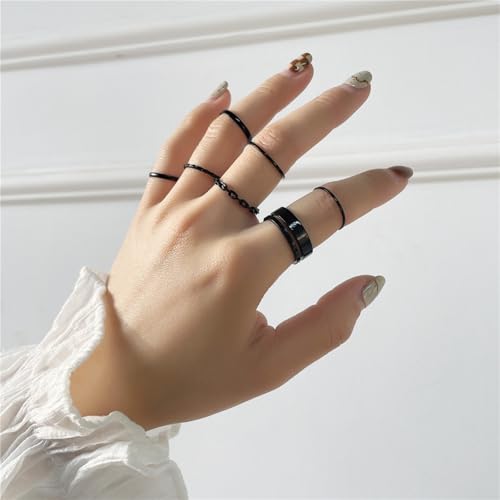 Knuckle Rings Set for Women,Simple Smooth Finger Stackable Rings Set Vintage Joint Finger Rings Vintage Midi Rings Festival