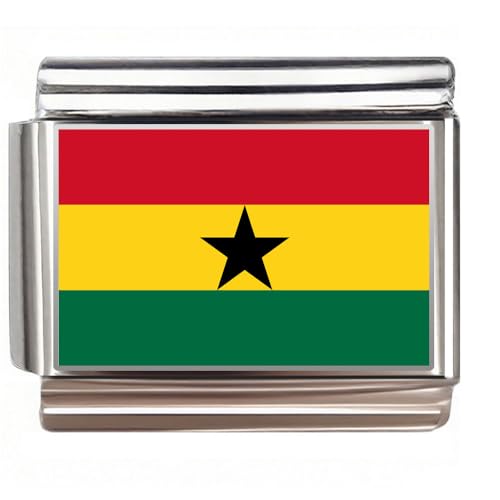 Italian Bracelet Charm,9mm,United Arab Emirates,Country & Culture > Flag - color: Ghana