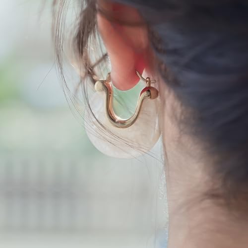 Chunky Gold Resin Hoop Earrings Leverback Statement Huggie Hoops Dangle Drop Dressy Earring Prom Festival Vacation Jewelry for Women - color: White, size: Drop