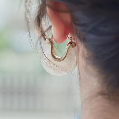 Chunky Gold Resin Hoop Earrings Leverback Statement Huggie Hoops Dangle Drop Dressy Earring Prom Festival Vacation Jewelry for Women - color: White, size: Drop