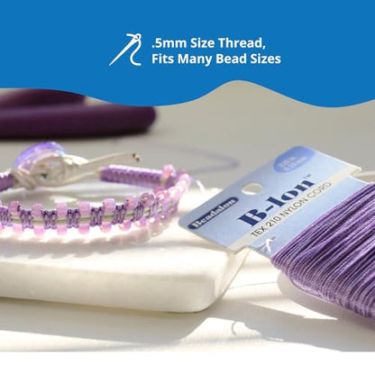 Beadalon B-LON Cord, TEX 210, 0.50 mm, Orchid, 40 yd - size: 40 yd, style: Orchid