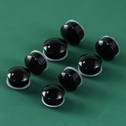 Precise Dimensions Set Color Acrylic O-Ring Ear Plugs Tunnels Gauges Stretcher Piercings Kit - color: Black, size: 19-22mm
