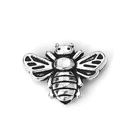 JGFinds Bee Charms Spacer Beads - 95 Pack, 1.3mm Hole, DIY Craft Keychain, Jar Charms and Bee Embellishments, Bulk Jewelry Making Supplies (Bumble Bees) - color: Bumble Bees
